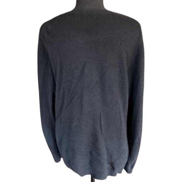 Macy’s 100% Cashmere Black Crewneck Sweater – Size XL - Picture 3 of 6